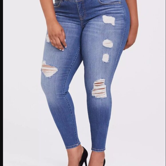 Torrid Jegging - Premium Stretch Medium Wash 20 Regular 20r - Picture 4 of 14